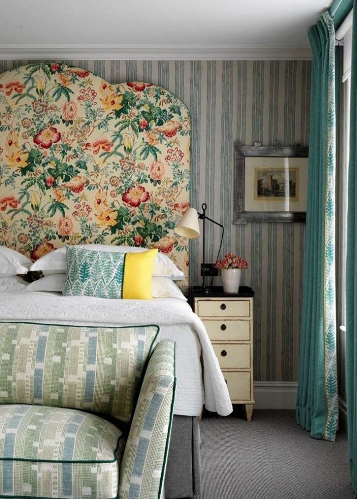 Kit Kemp Loom Weave Fabric in Green norfolktextiles.co.uk